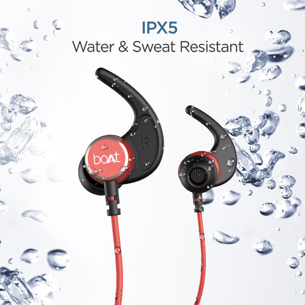 boAt Rockerz 235 V2 | Bluetooth Stereo Wireless Earphone with Up to 8 Hours of Uninterrupted Music, Fast Charging, IPX5 sweat and water resistance