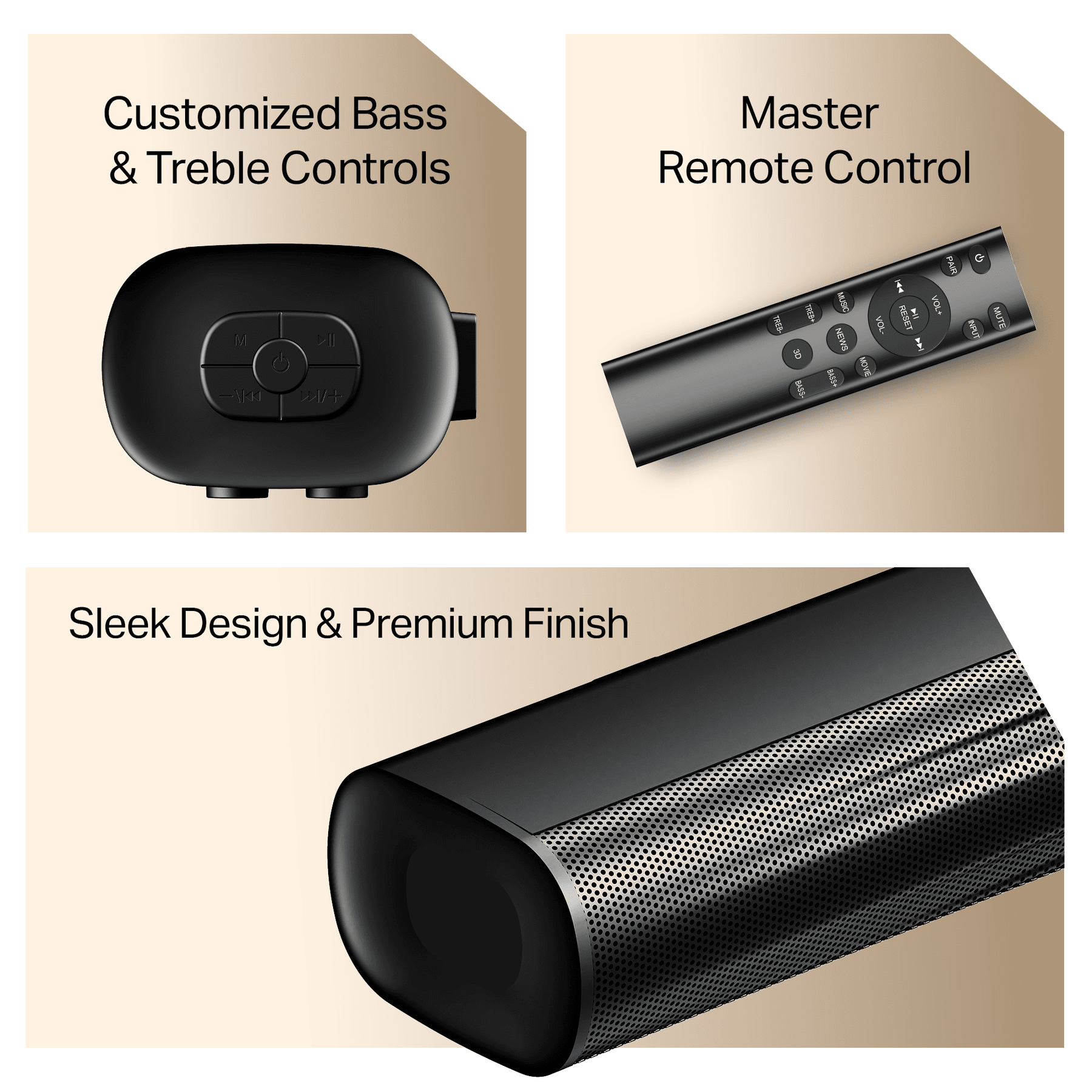 boAt Aavante Aura Plus | 160W 2.1 Channel Soundbar with Bluetooth v5.4, EQ Modes & Master Remote