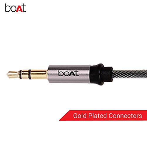 boAt AUX 500 | 3.5mm Audio AUX male to male Cable with Universal Compatibility, Nylon Braiding, Durable Connectors