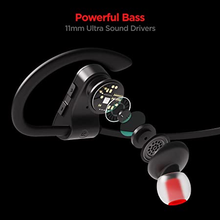 boAt Rockerz 261 | Wireless Neckband Earphone with 11mm Premium Drivers, Uninterrupted music Upto 8 Hours, IPX7 Water Resistance