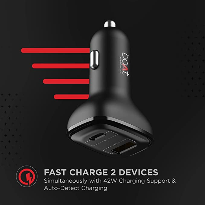 boAt Dual QC-PD Port Rapid Car Charger With Power Delivery Cable - boAt Lifestyle