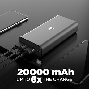 boAt EnergyShroom PB18 | Powerbank with 20000mAh battery capacity with Smart IC protection