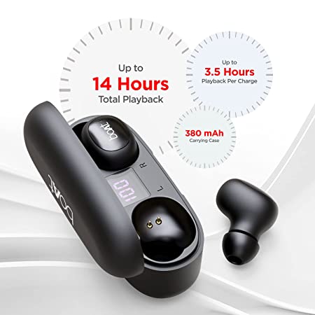 boAt Airdopes 121 v2 | In-Ear Earbuds v2 with 8mm driver, LED Case Battery Indicator, 380mAh Pocket Friendly Charging Case