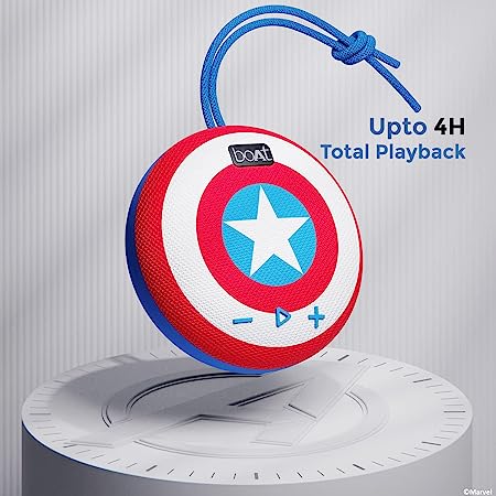 boAt Stone 190 Captain America Marvel Edition | Portable Bluetooth Speaker with 5W RMS Sound, 4 Hours Playback, Bluetooth v5.0