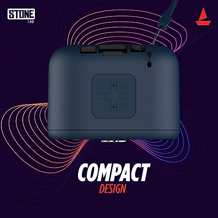 boAt Stone 149 | Portable Bluetooth Speaker with 3W Immersive Sound, 6 Hours Playback, Bluetooth v5.0, 1200 mAh Battery