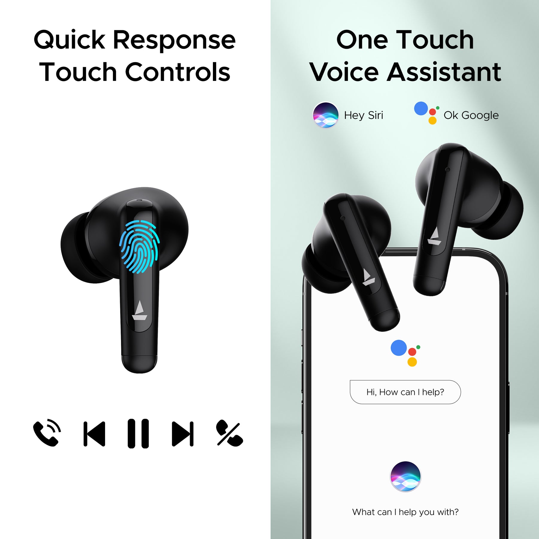 boAt Airdopes 161 ANC | Wireless Earbuds with Active Noise Cancellation up to 32dB, ENx™ Technology, ASAP™ Charge