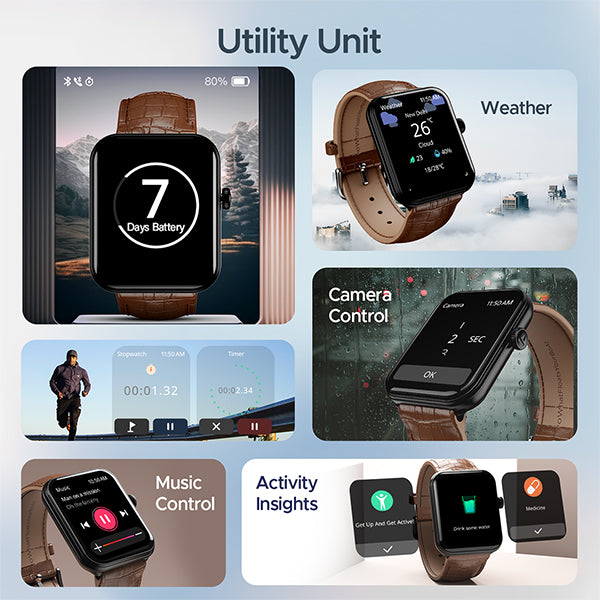 boAt Xtend Plus | Smartwatch with 700 Nits, 1.78" (4.52cm) AMOLED Display , BT Calling, 100+ Sports Modes, IP68 water Resistance