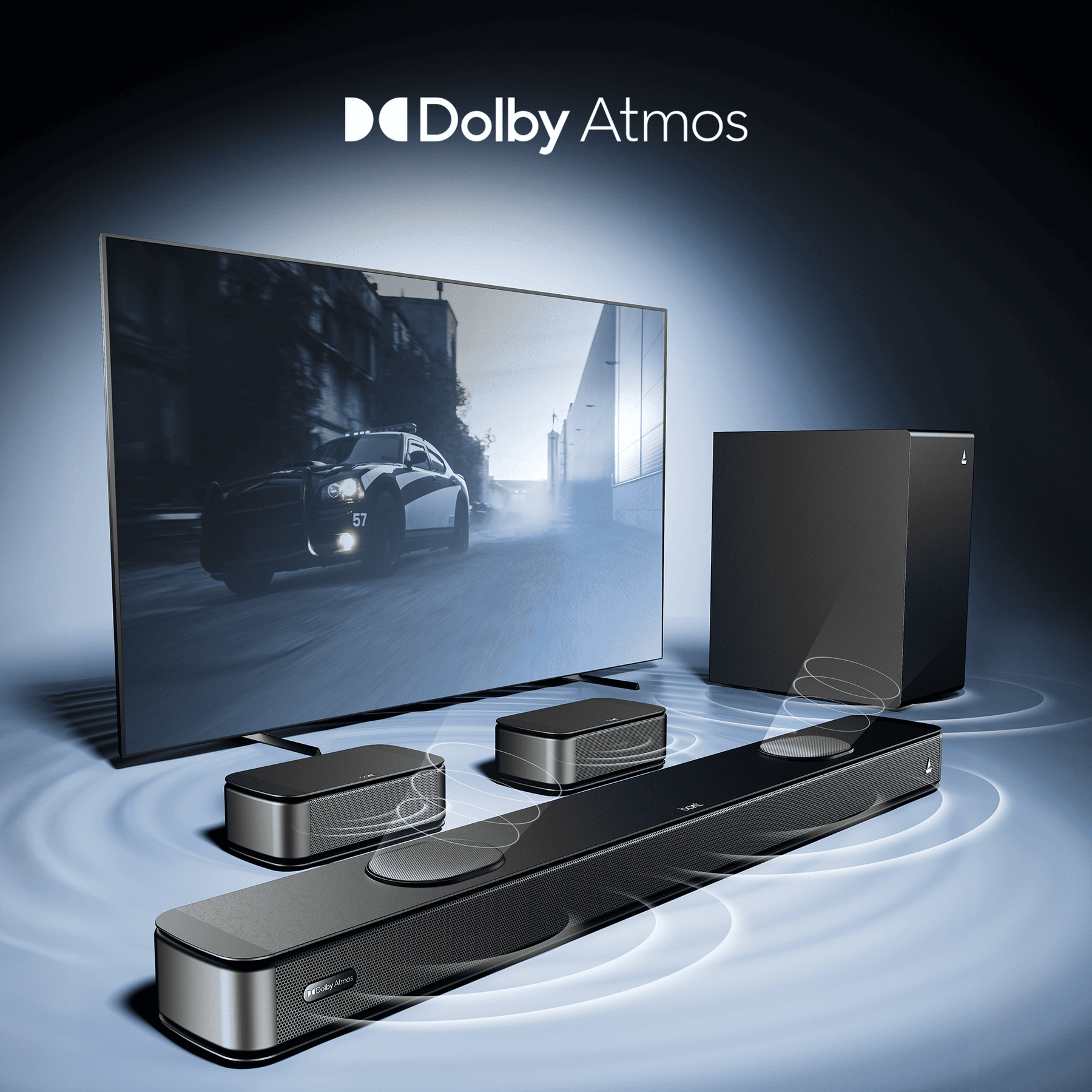 boAt Aavante Prime 5.1.2 5050DA | 550W 5.1.2 Channel Soundbar with Dolby Atmos, Wireless Rear Satellites & Master Remote