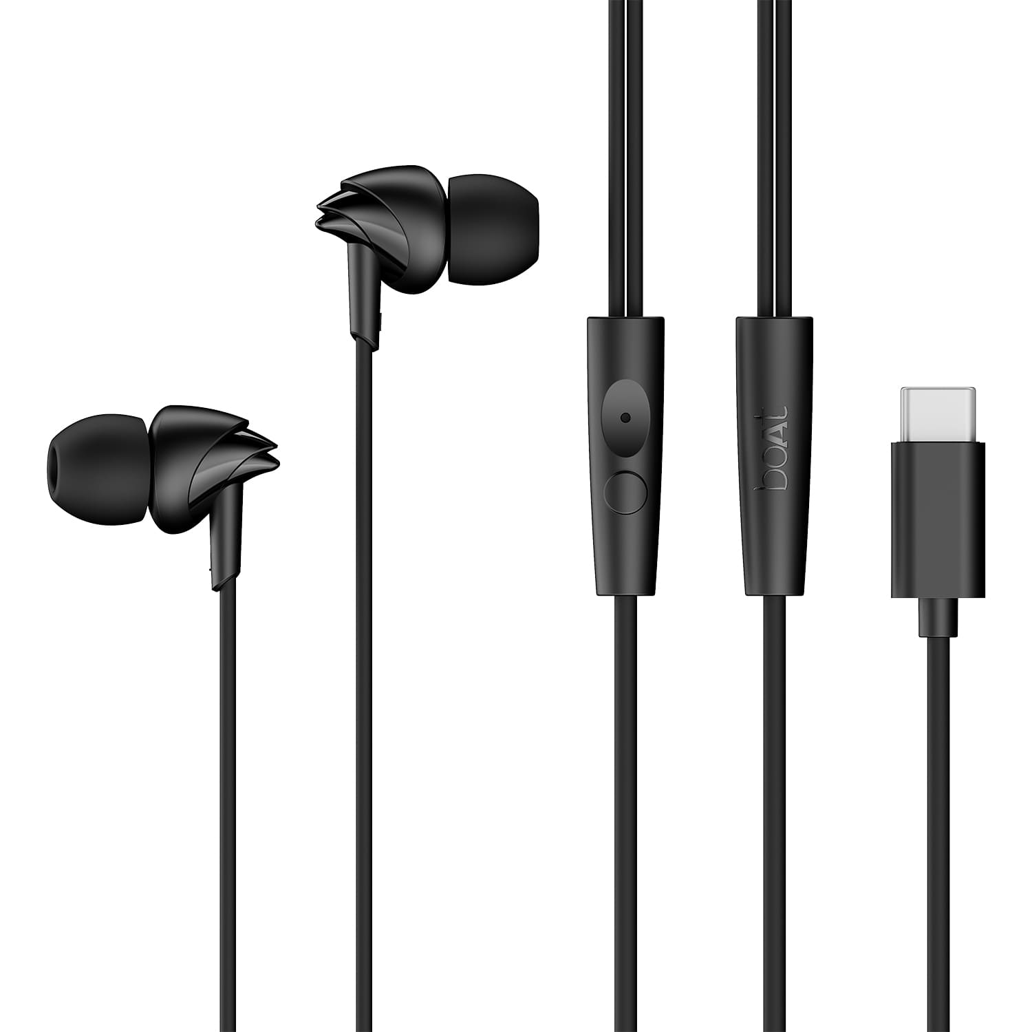 boAt Bassheads 300C In-Ear Wired Earphones with Type-C Connector Built-in Mic