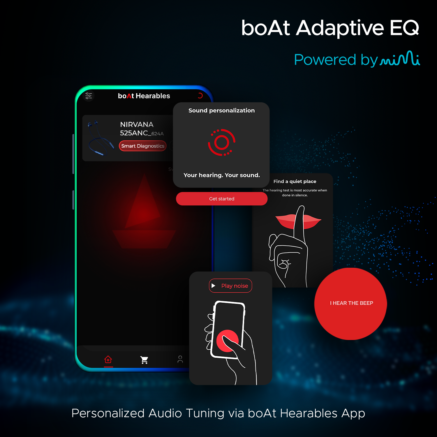 boAt Nirvana 525ANC | Wireless Earphone with Dolby Audio, Hybrid ANC of 42 dB, Adaptive EQ Modes