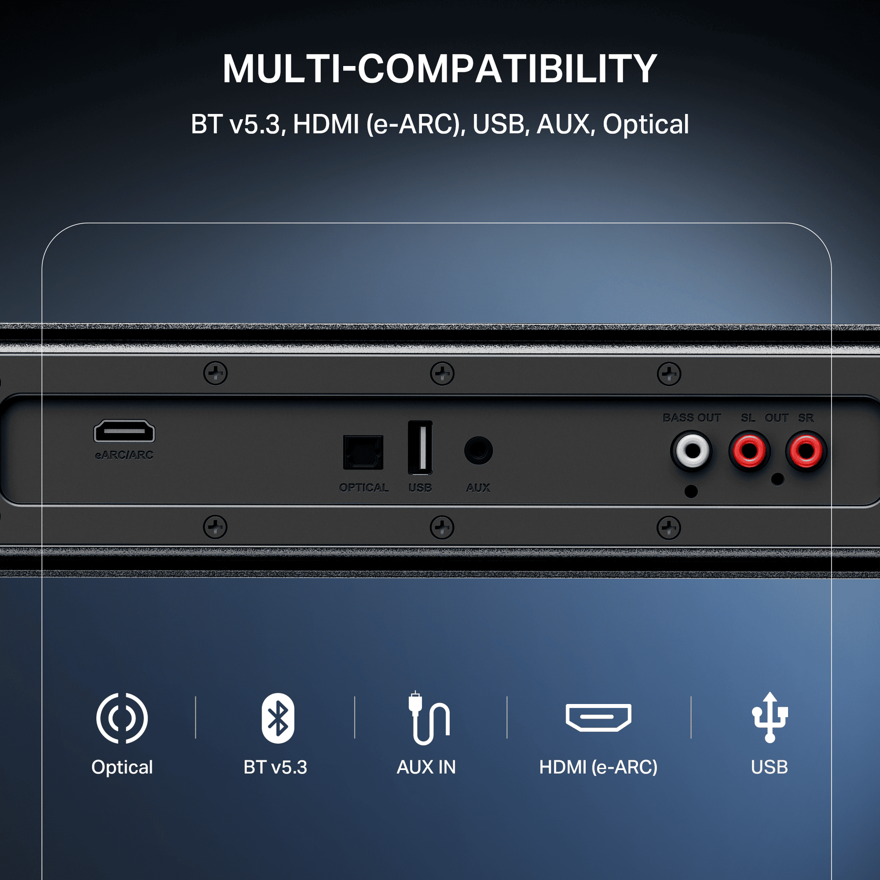 boAt Aavante Prime 5.1.2 5050DA | 550W 5.1.2 Channel Soundbar with Dolby Atmos, Wireless Rear Satellites & Master Remote