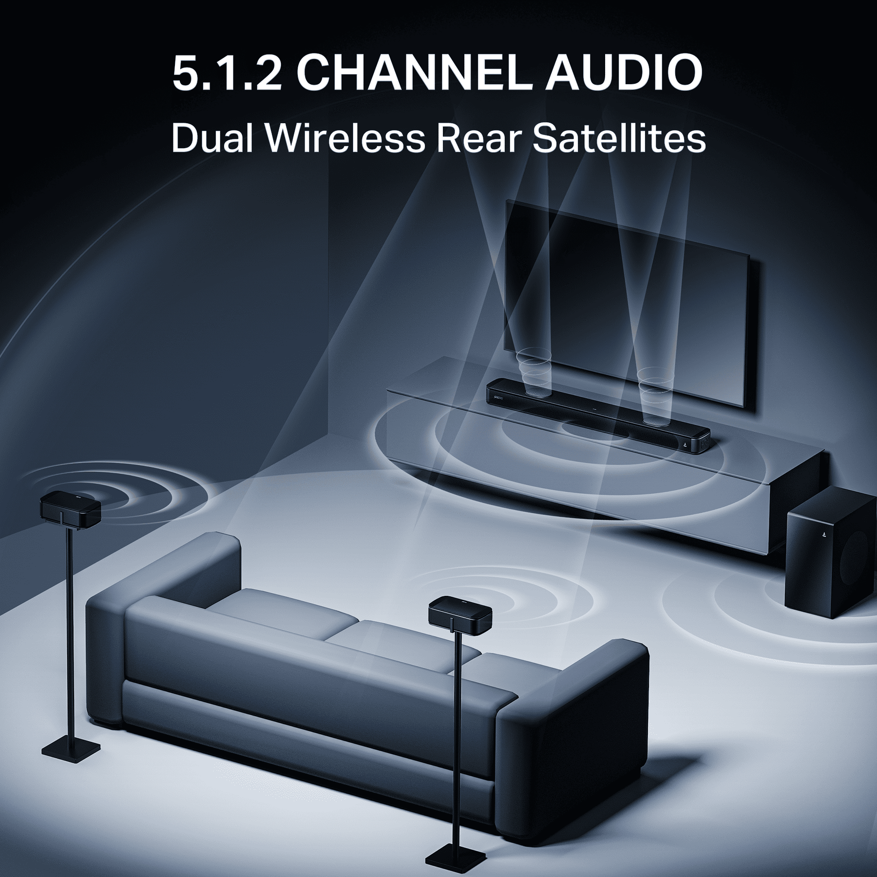 boAt Aavante Prime 5.1.2 5050DA | 550W 5.1.2 Channel Soundbar with Dolby Atmos, Wireless Rear Satellites & Master Remote