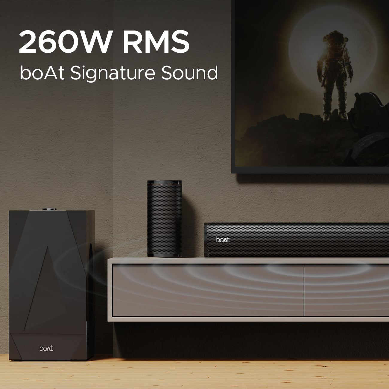 boAt Aavante Bar 3100D | 5.1 Channel Soundbar with 250W Home Theatre Experience, Entertainment EQ modes, Bluetooth 5.0