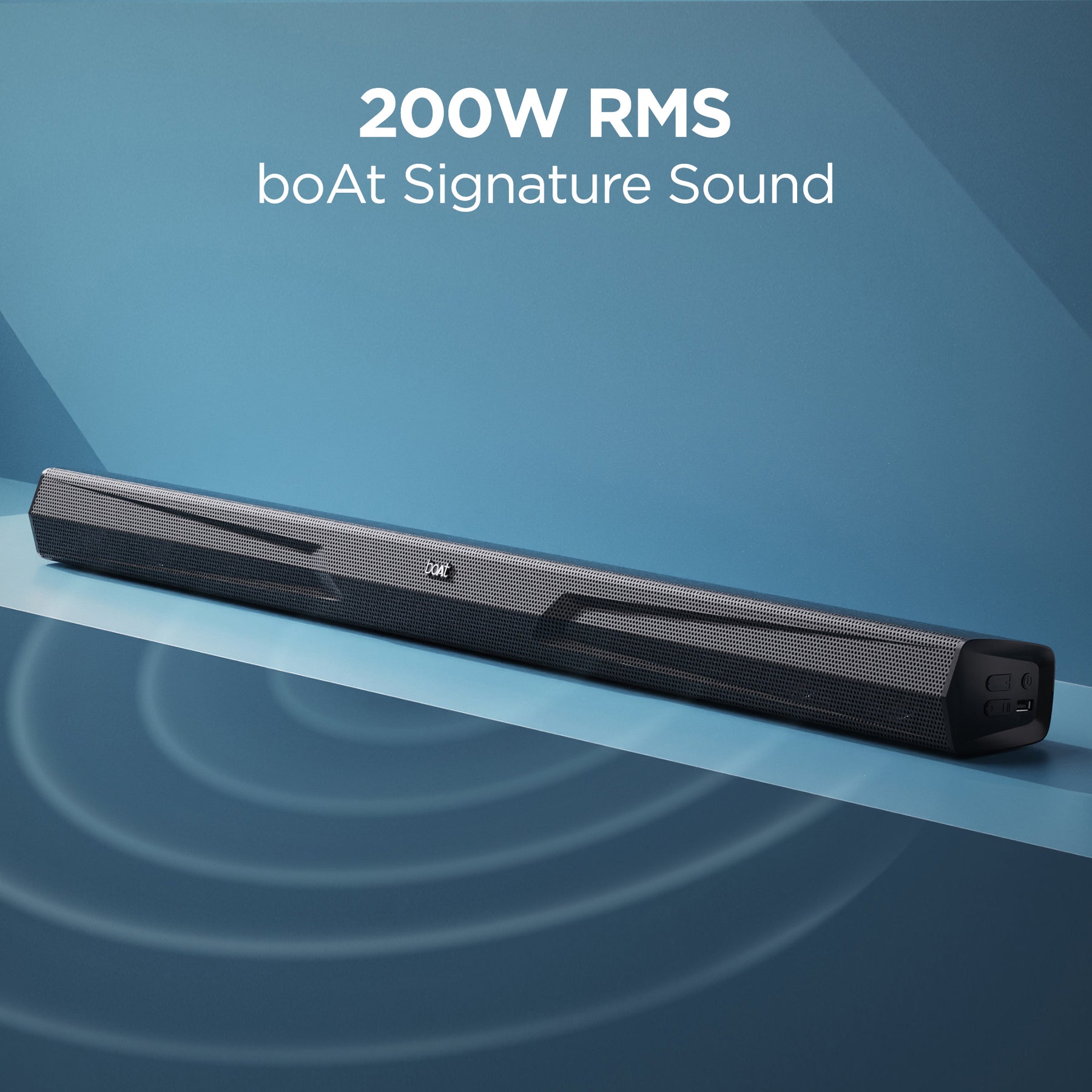 boAt Aavante Bar Quake | 200W RMS boAt Signature Sound, 2.1 Channel Soundbar with Wired Subwoofer, Entertainment EQ Modes, Bluetooth v5.3, USB, AUX, HDMI (ARC)