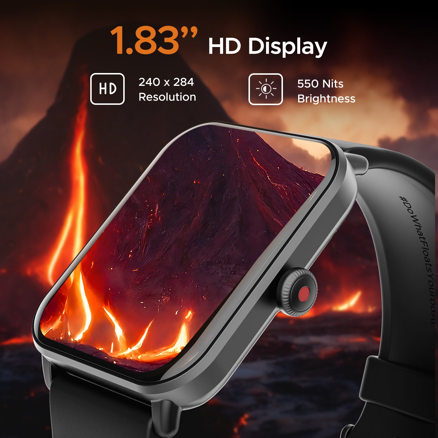 boAt Wave Fury | Bluetooth Calling Smartwatch with 1.83" (4.64cm) HD display, 30 days Battery, Heart Rate & SpO2 monitoring