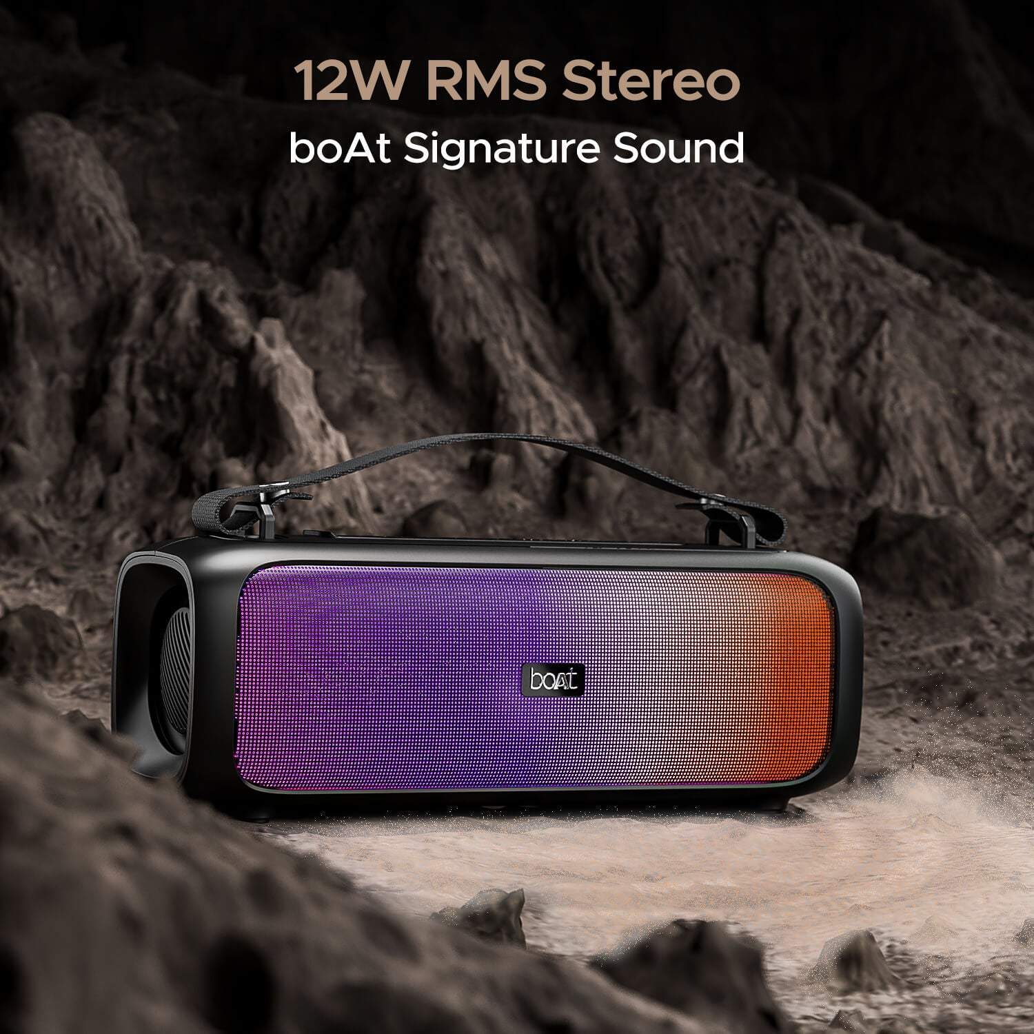 boAt Stone 580 | Portable Bluetooth Speaker with 12W RMS Stereo Sound, Bluetooth v5.1, AUX, and USB