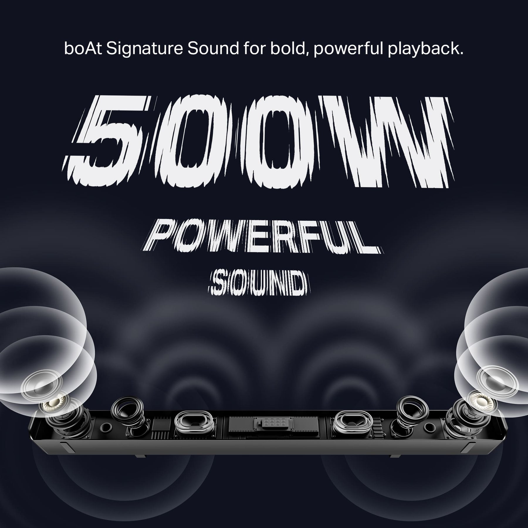 boAt Aavante Prime Beat | 500W 5.1 Channel Soundbar with Wired Subwoofer, Satellites & Multi-Connectivity