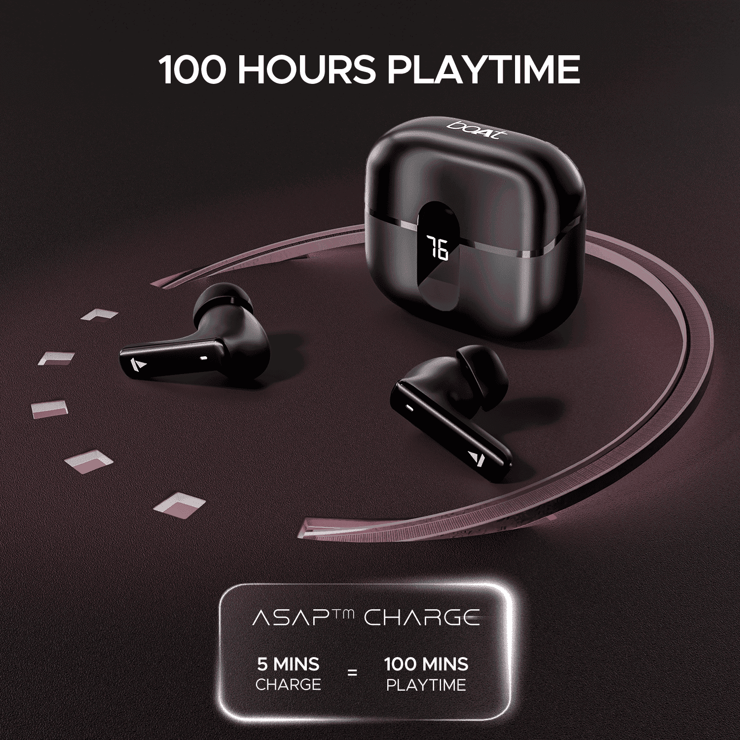 boAt Airdopes Plus 318 | Wireless Earbuds with 100 Hours Playback, 4 Mics with ENx™ Technology, BEAST™ Mode