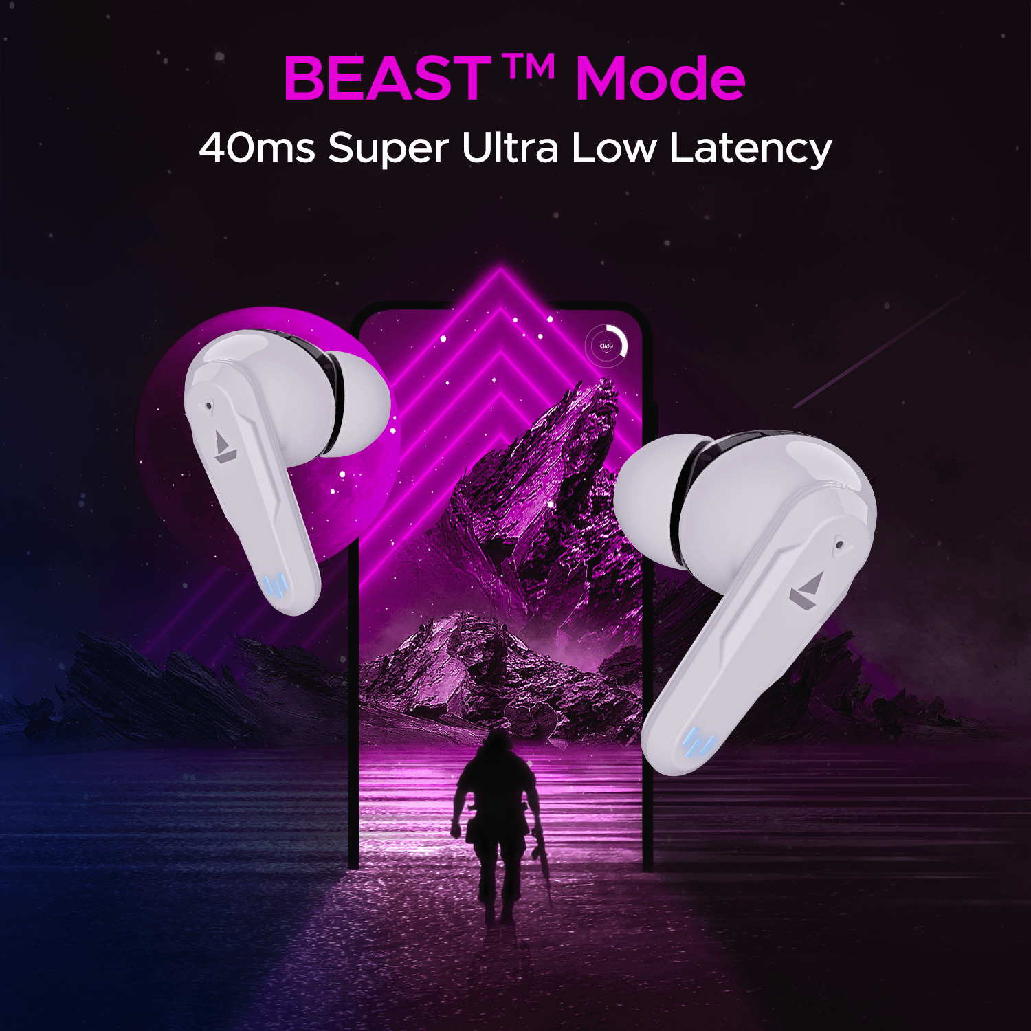 boAt Immortal 161 | Bluetooth Gaming Wireless Earbuds with BEAST™️Mode, ASAP™️ Charge, RGB lights