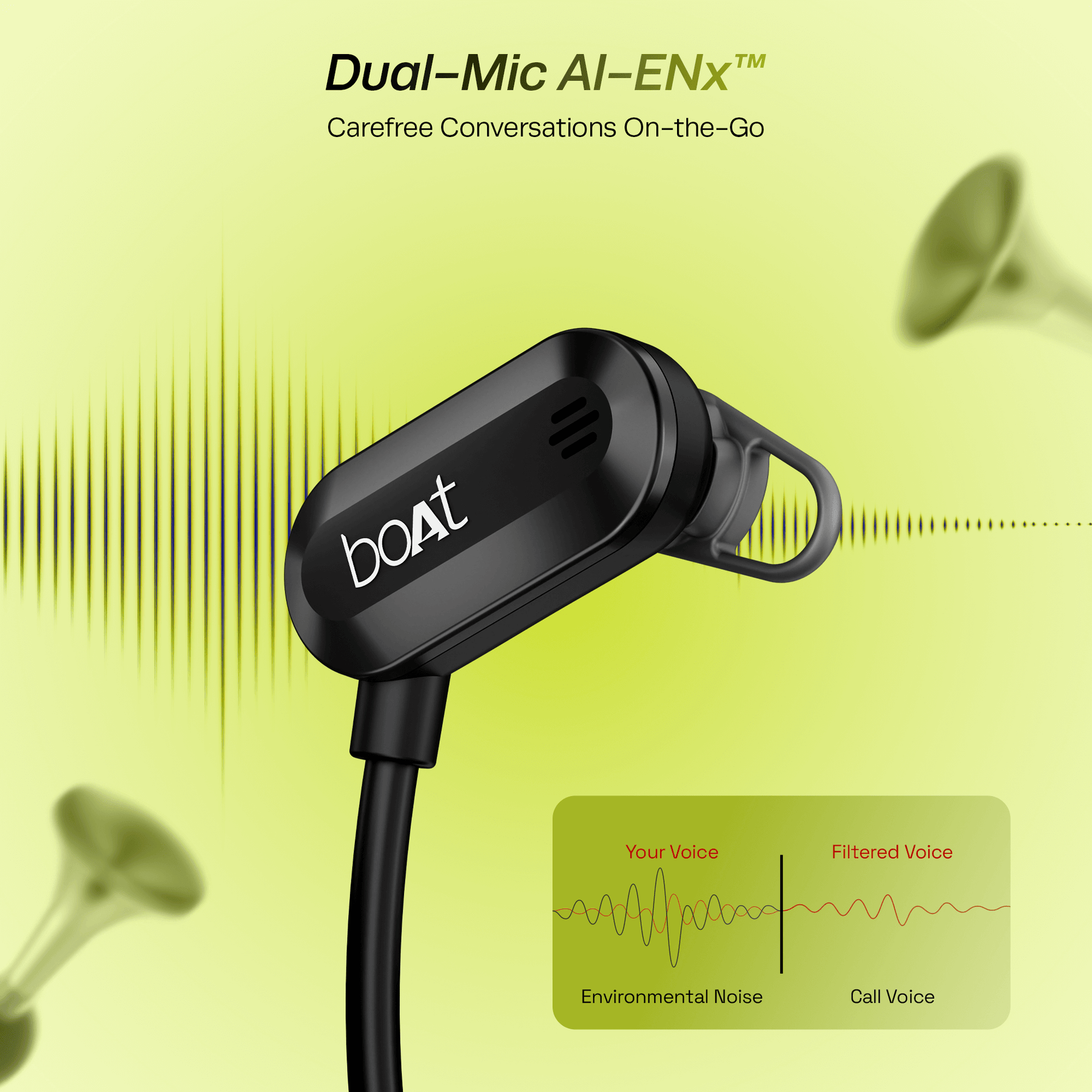 boAt Rockerz 261 Pro | Wireless Earphone with 15 Hours Playback, ASAP™ Charge, 14.8mm Drivers, Bluetooth v5.3, ENx™ Tech (Perfect for Outdoor Sports)