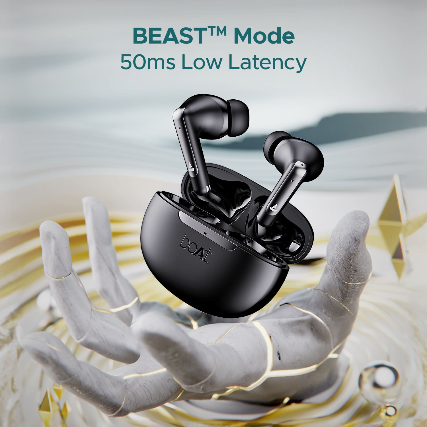 boAt Airdopes 141 ANC | Wireless Earbuds with Active Noise Cancellation up to 32dB, 42 Hours Playback, BEAST™️ Mode