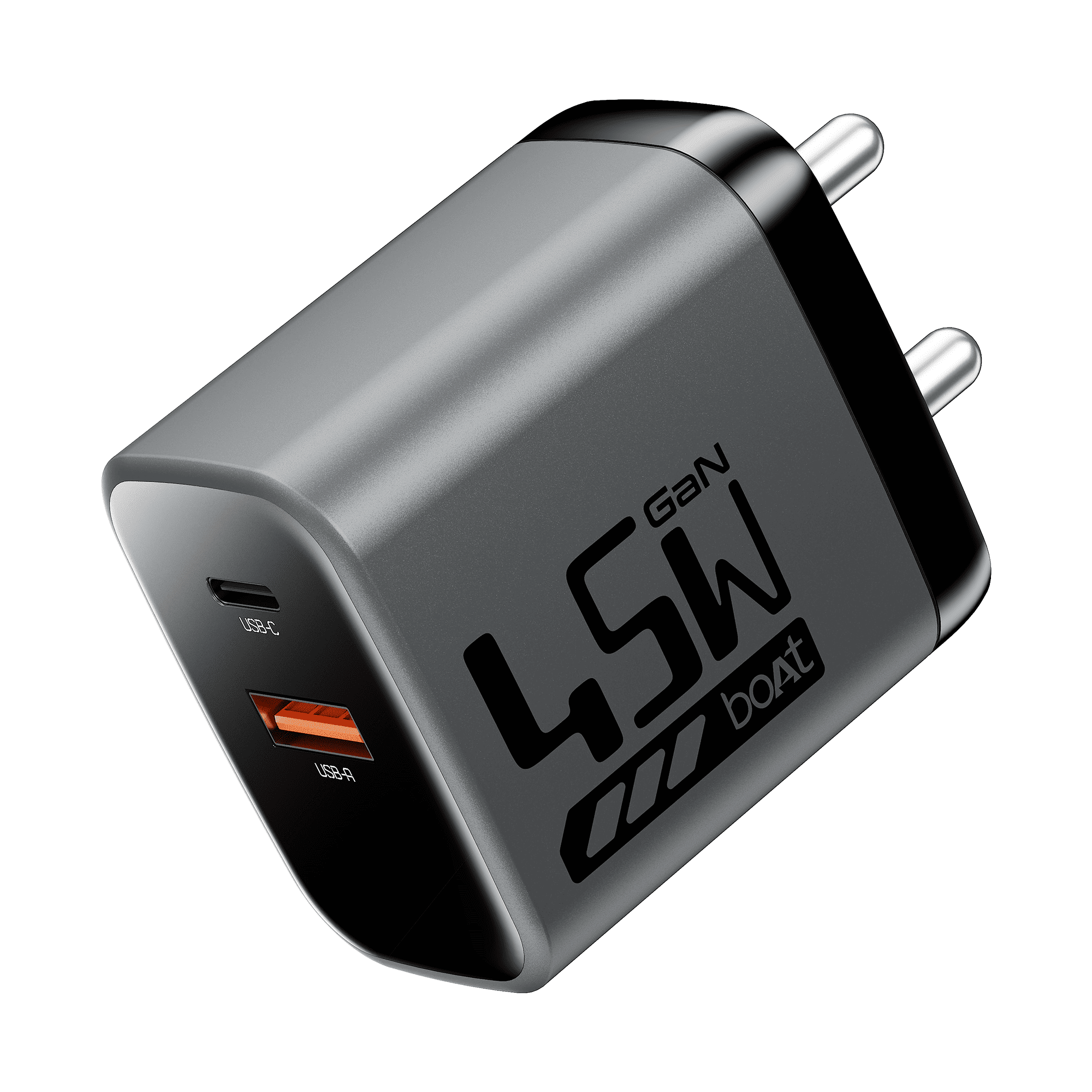 boAt 45W GaN Charger (Ash Grey) — Chargers