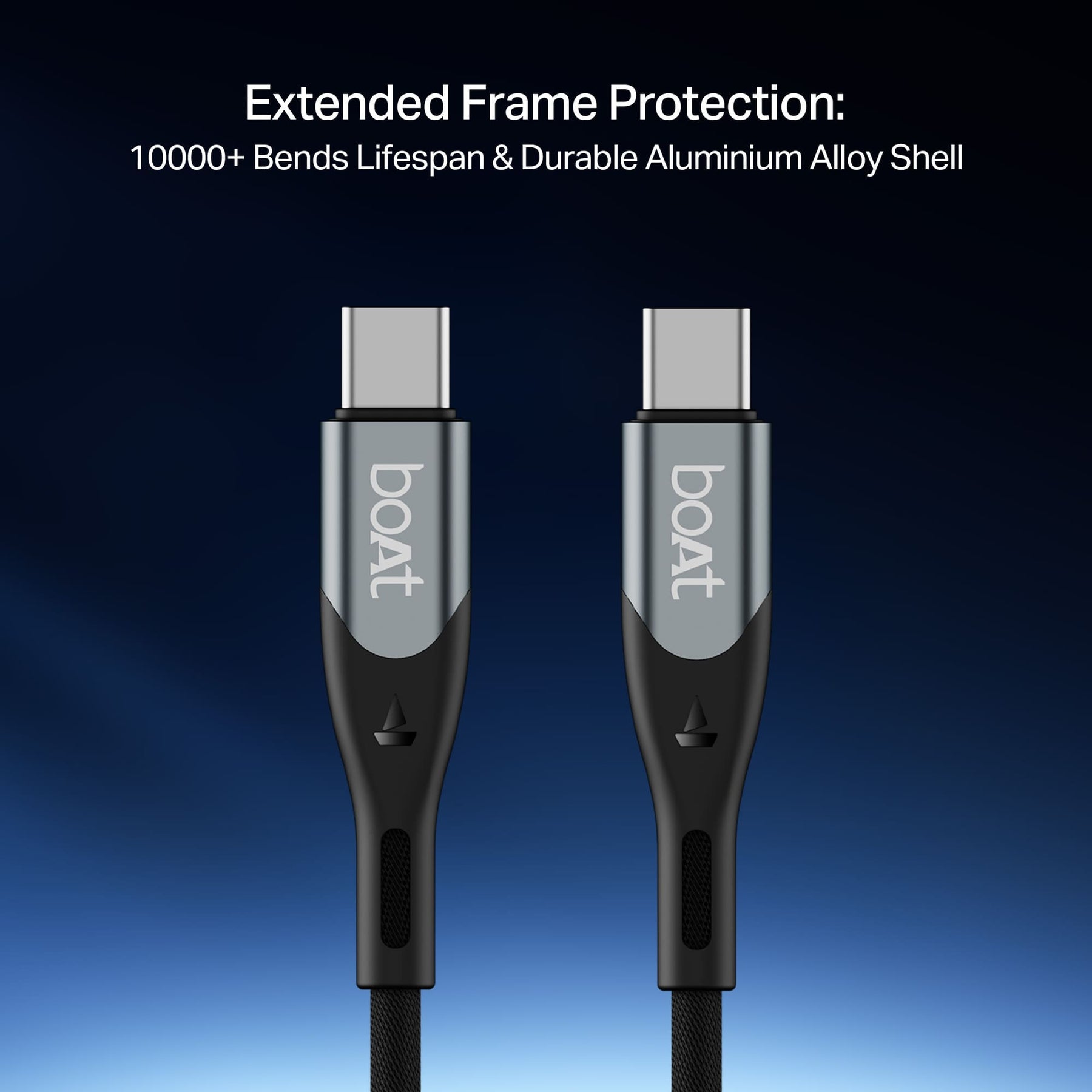 boAt Type A to C 65W Cable | Fast Charging Cable with 65W Output, 480 Mbps Data Sync & Nylon Braided Skin