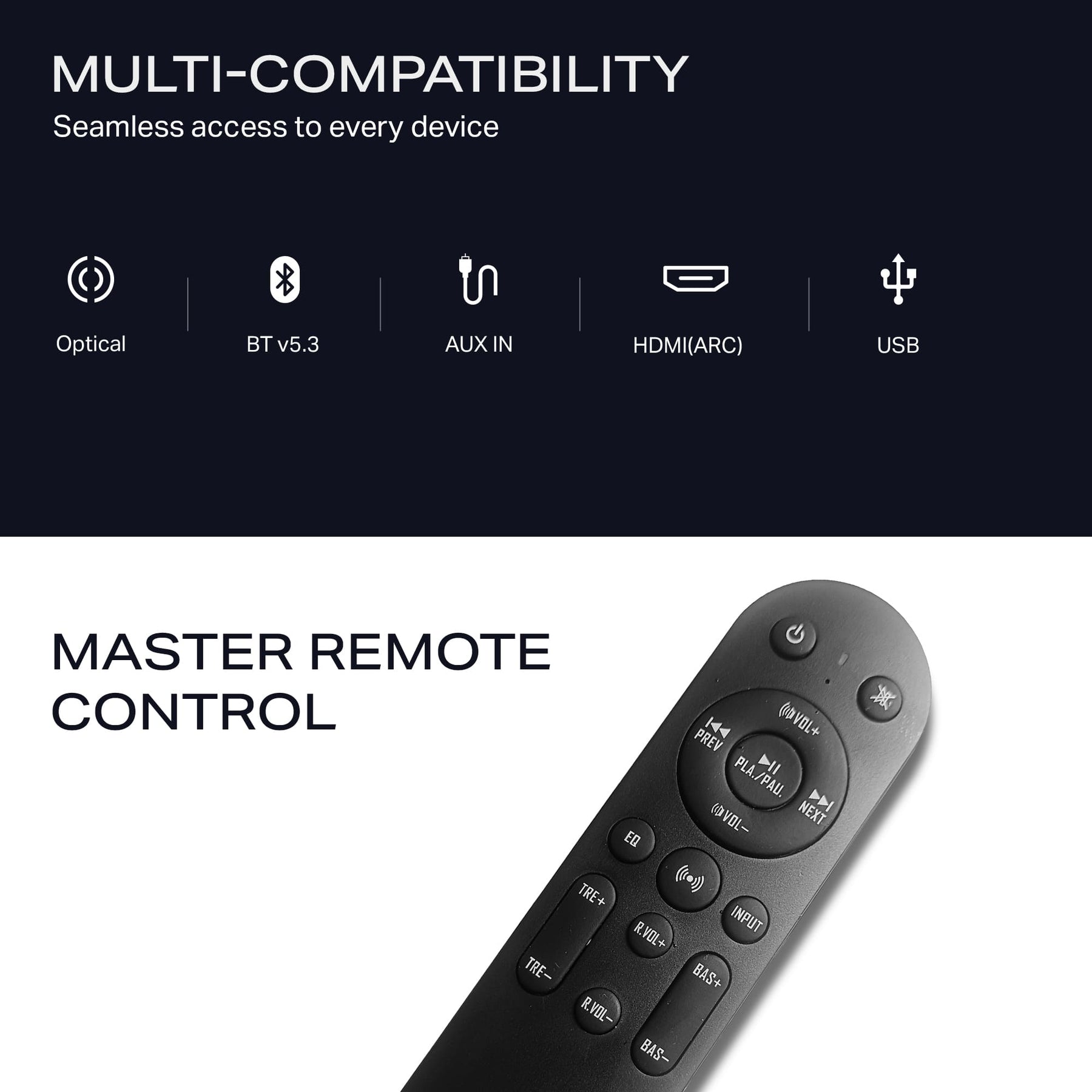 boAt Aavante Prime Beat | 500W 5.1 Channel Soundbar with Wired Subwoofer, Satellites & Multi-Connectivity