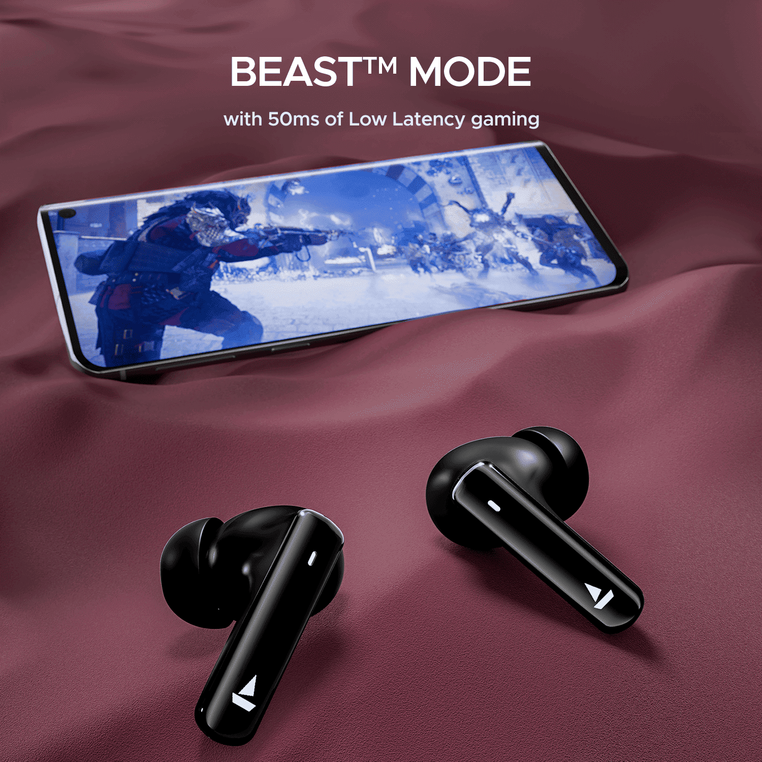 boAt Airdopes Plus 318 | Wireless Earbuds with 100 Hours Playback, 4 Mics with ENx™ Technology, BEAST™ Mode