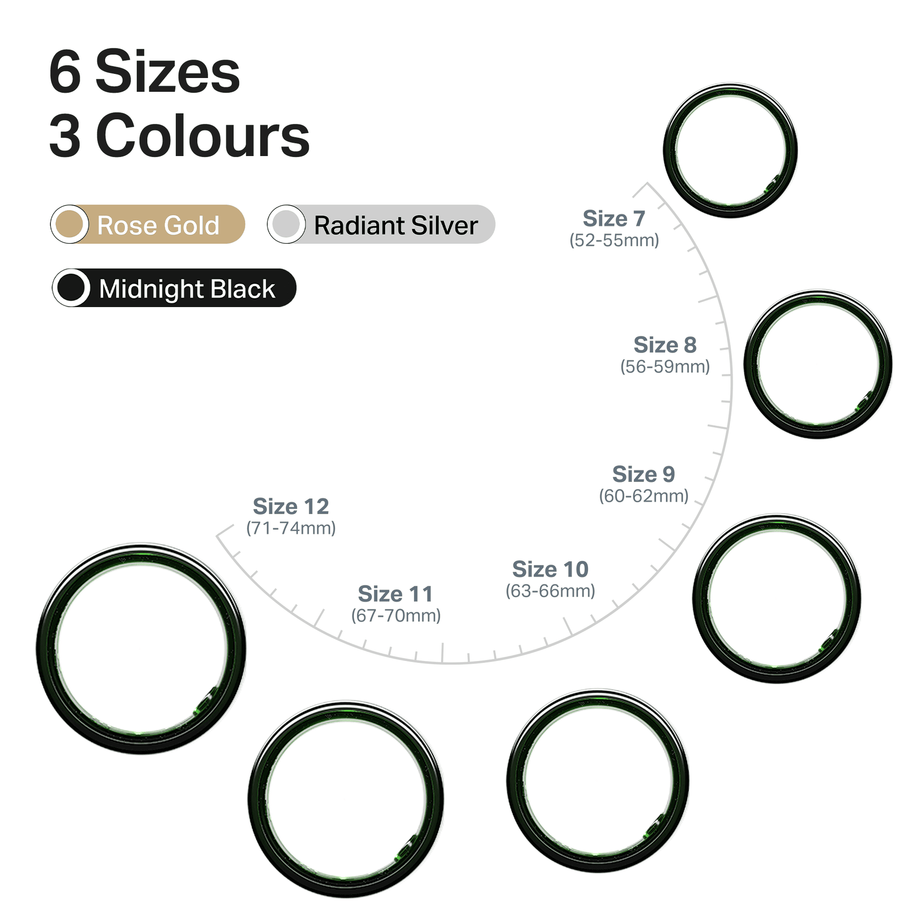 Smart Ring Active Plus | Smart Ring with Health Monitoring, Wireless Charging, Stainless Steel Build