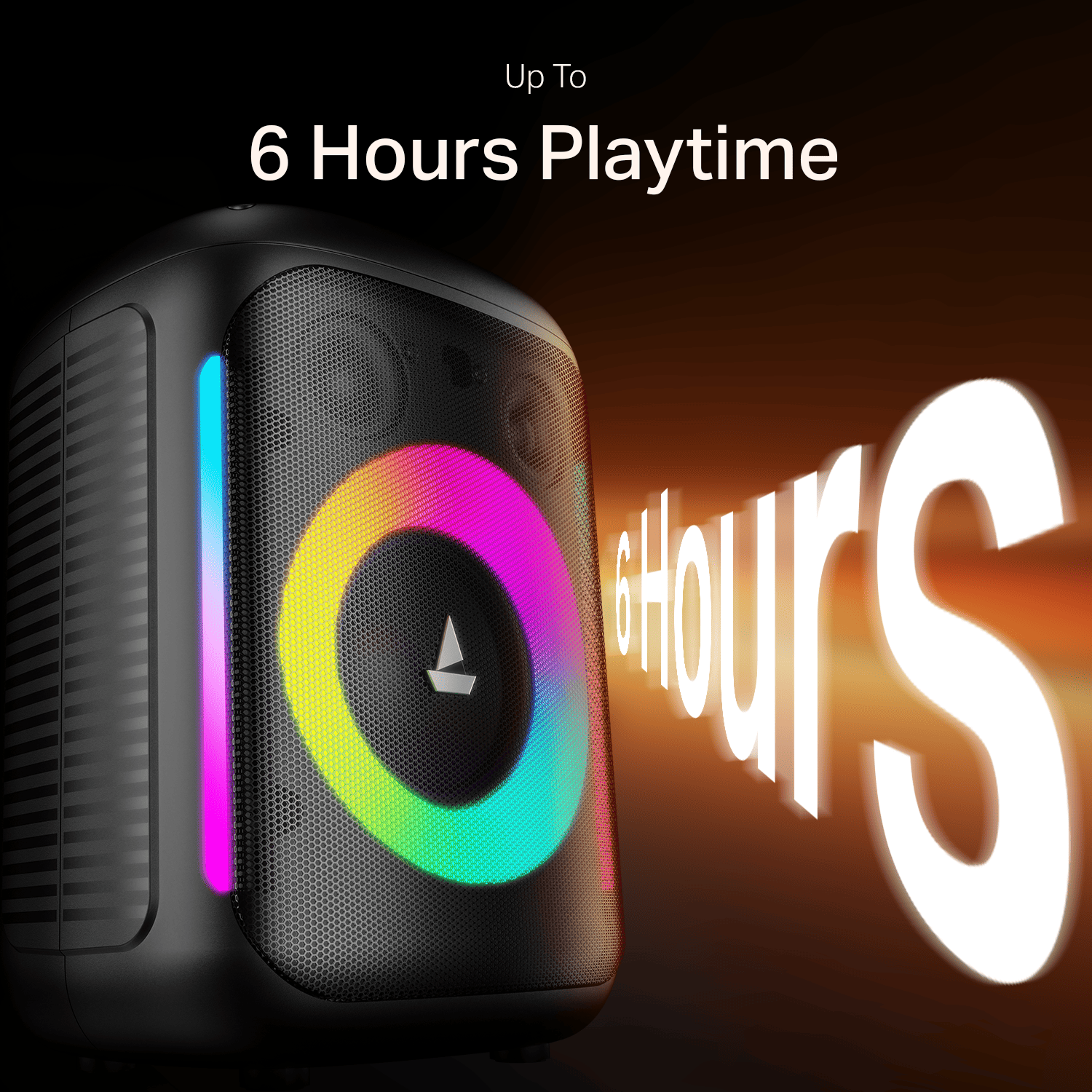 boAt PartyPal 30 | Bluetooth Speaker with 25W Sound, RGB LEDs, 6 Hours Playback, Karaoke & TWS