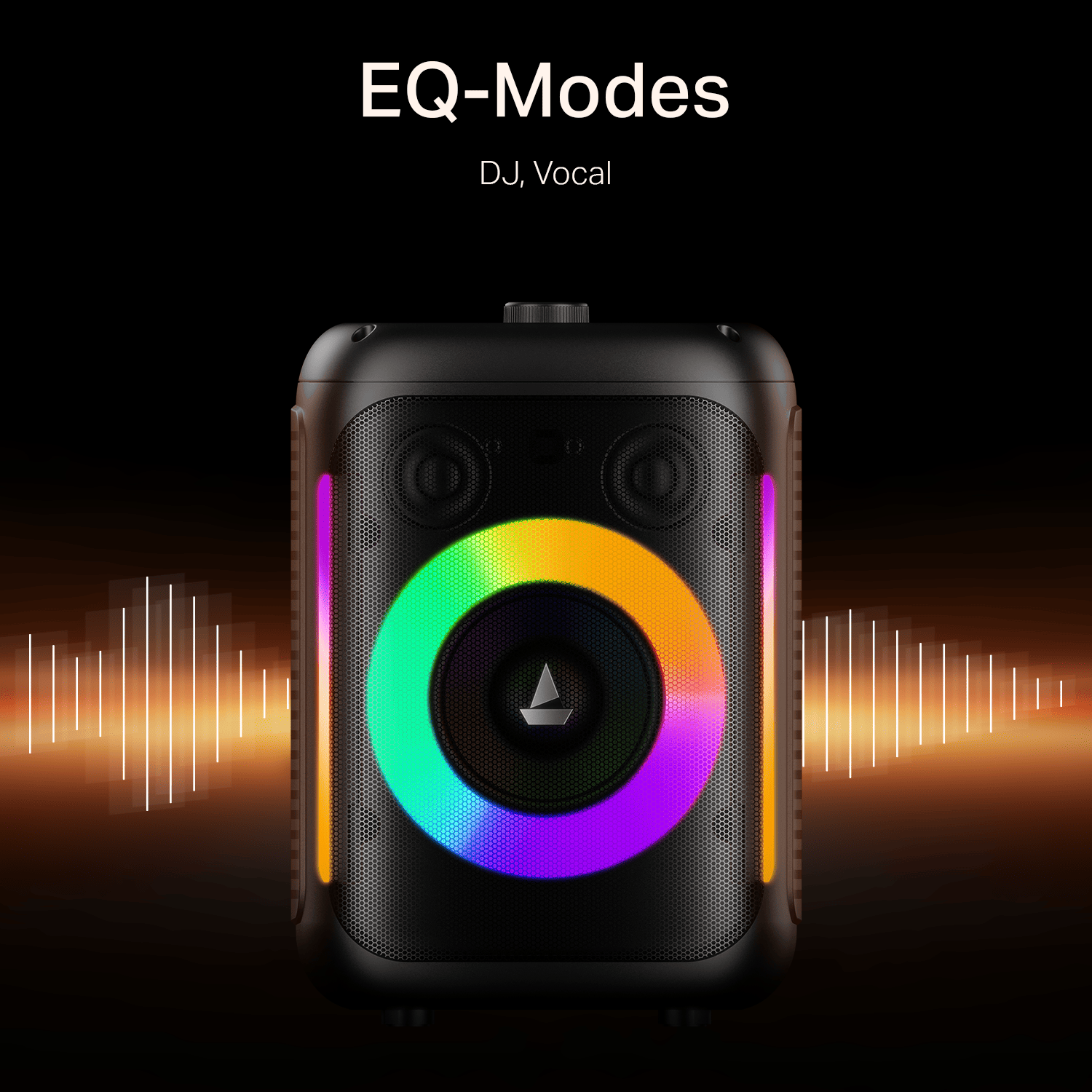 boAt PartyPal 30 | Bluetooth Speaker with 25W Sound, RGB LEDs, 6 Hours Playback, Karaoke & TWS