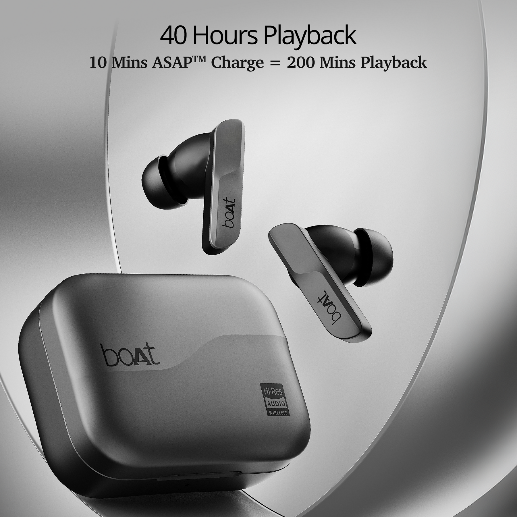 boAt Airdopes 800 HiDef | Wireless Earbuds with 40 Hours Playback, High-Res Audio with LDAC, AI ENx Technology