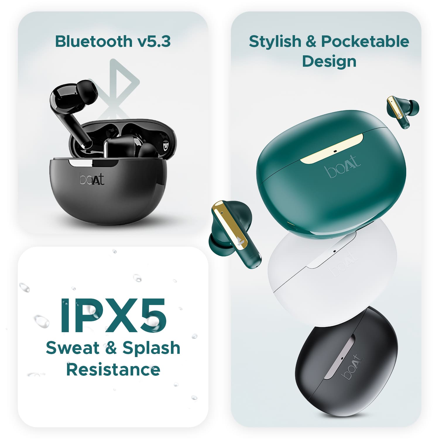 boAt Airdopes 141 ANC | Wireless Earbuds with Active Noise Cancellation up to 32dB, 42 Hours Playback, BEAST™️ Mode