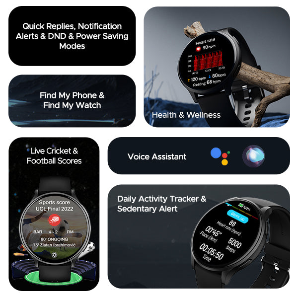 boAt Primia Curv | Smartwatch with 1.45" (3.68cm) Amoled Display, BT Calling,  700+ Active Modes, Watch Face Studio