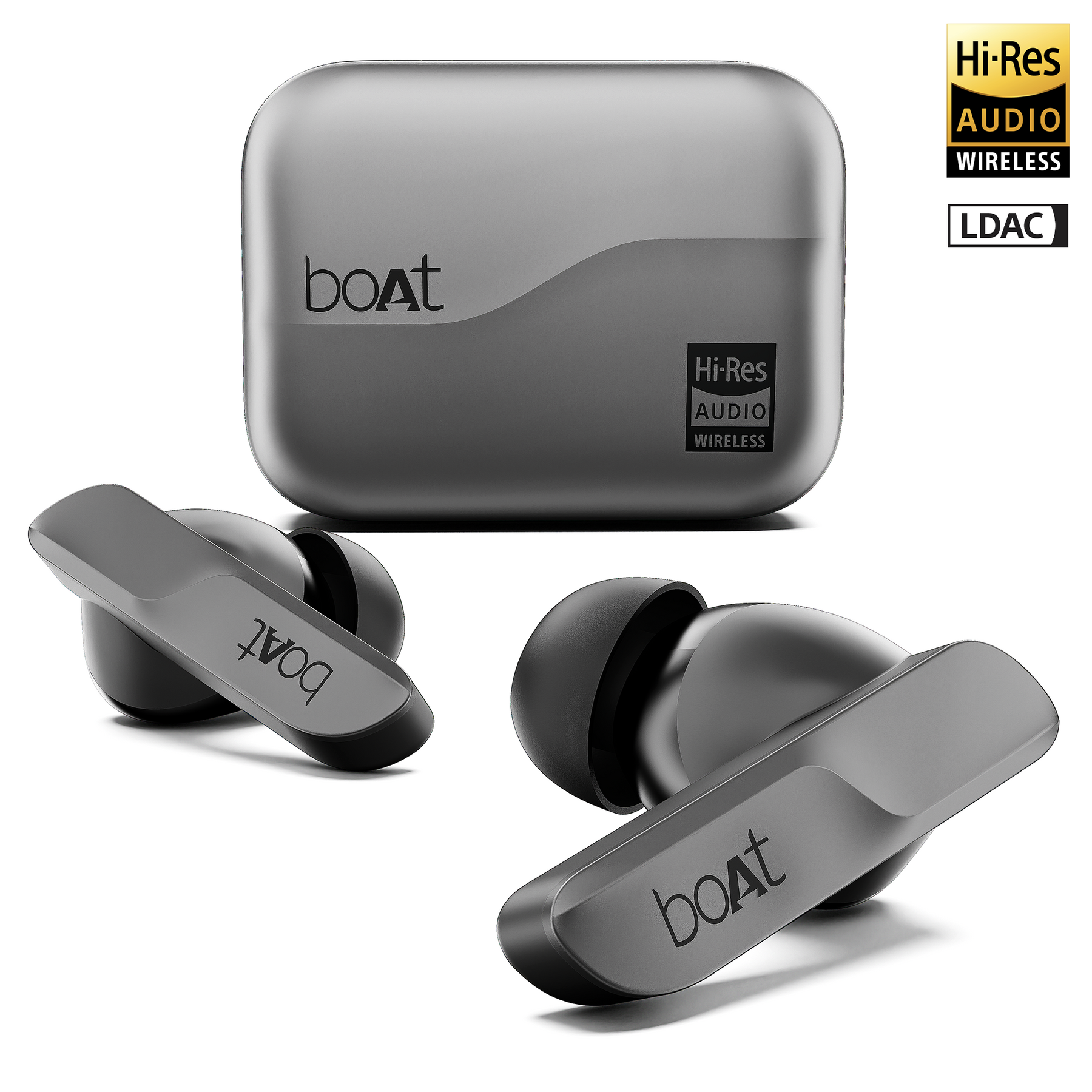 boAt Airdopes 800 HiDef | Wireless Earbuds with 40 Hours Playback, High-Res Audio with LDAC, AI ENx Technology