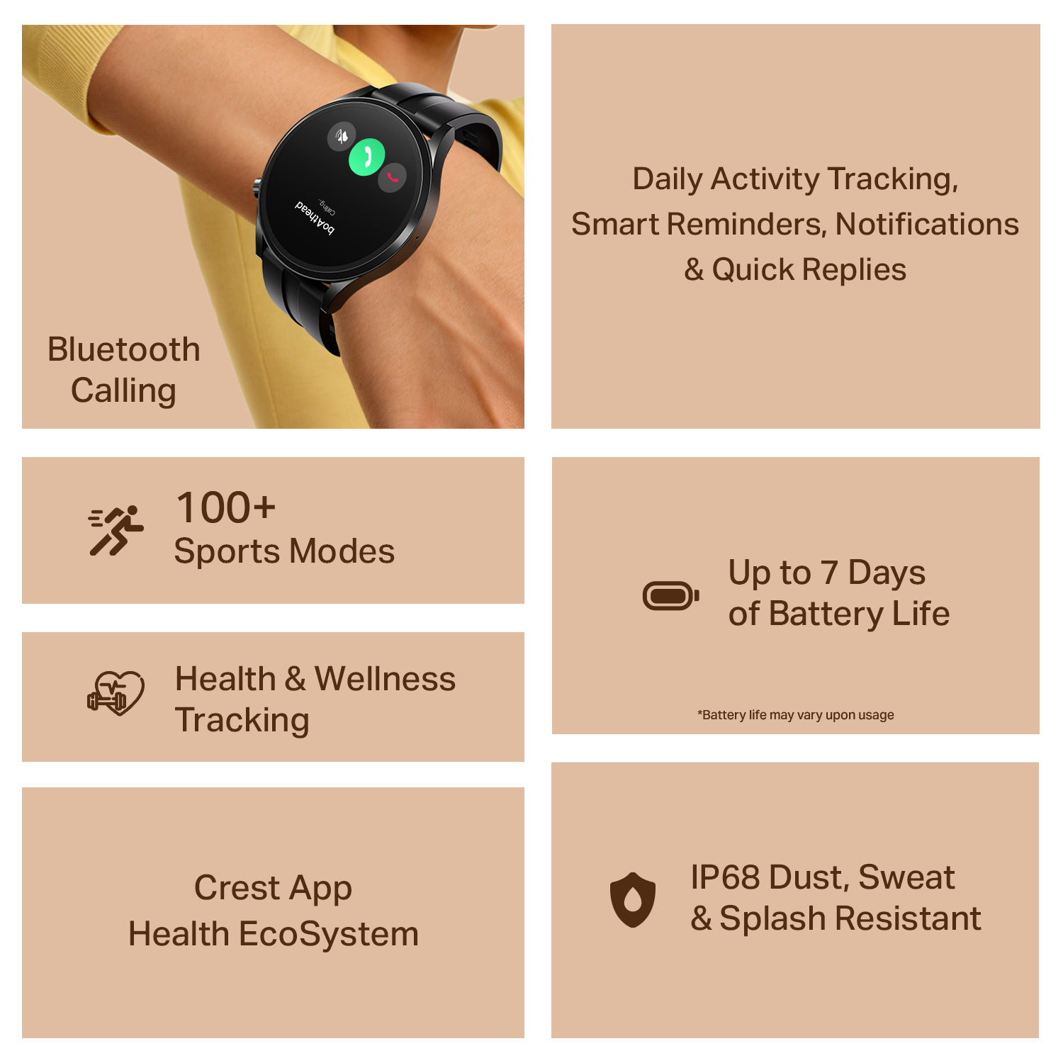 boAt Chrome Horizon | Smartwatch with 1.51" AMOLED Display, Premium Metal Built, VO2 Max, Video Watch Face, Functional Crown