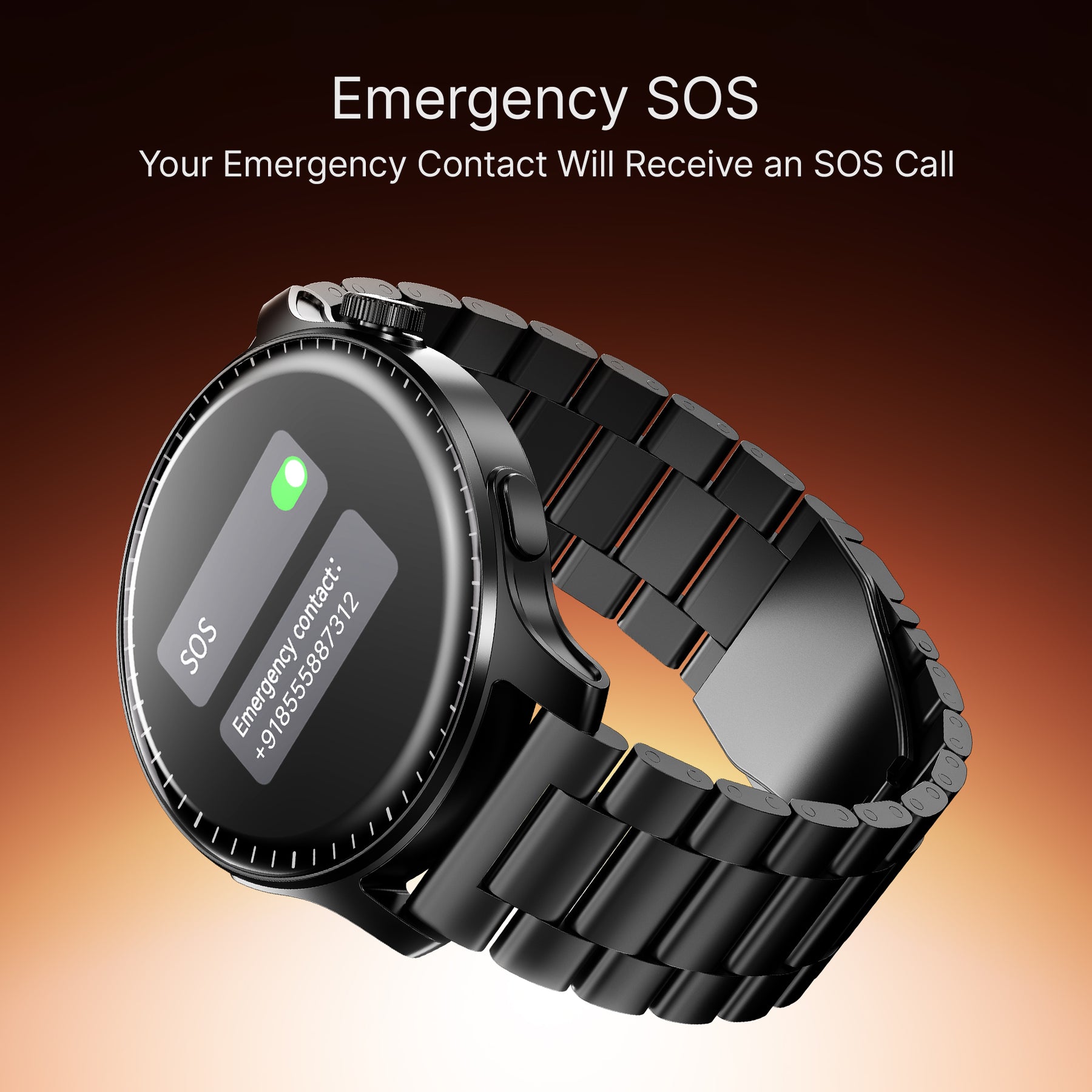 boAt Ultima Prime | Smartwatch with 1.43" AMOLED Display, Cloud Watch Faces, Emergency SOS, BT Calling, Functional Crown