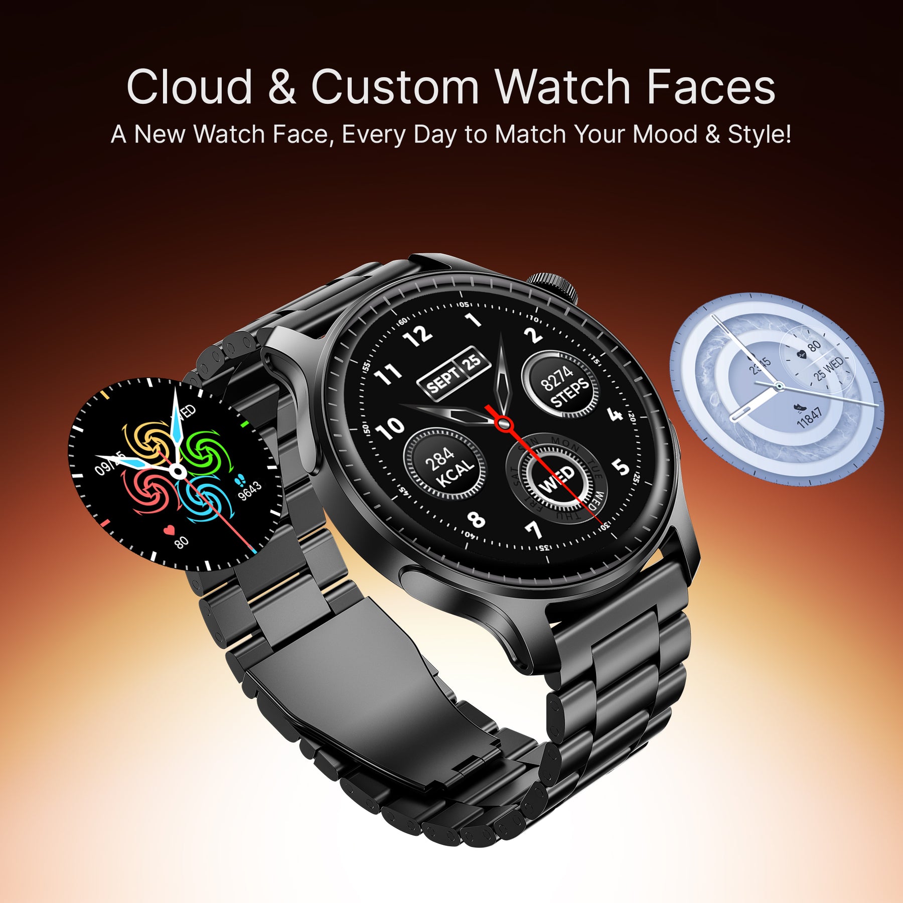 boAt Ultima Prime | Smartwatch with 1.43" AMOLED Display, Cloud Watch Faces, Emergency SOS, BT Calling, Functional Crown