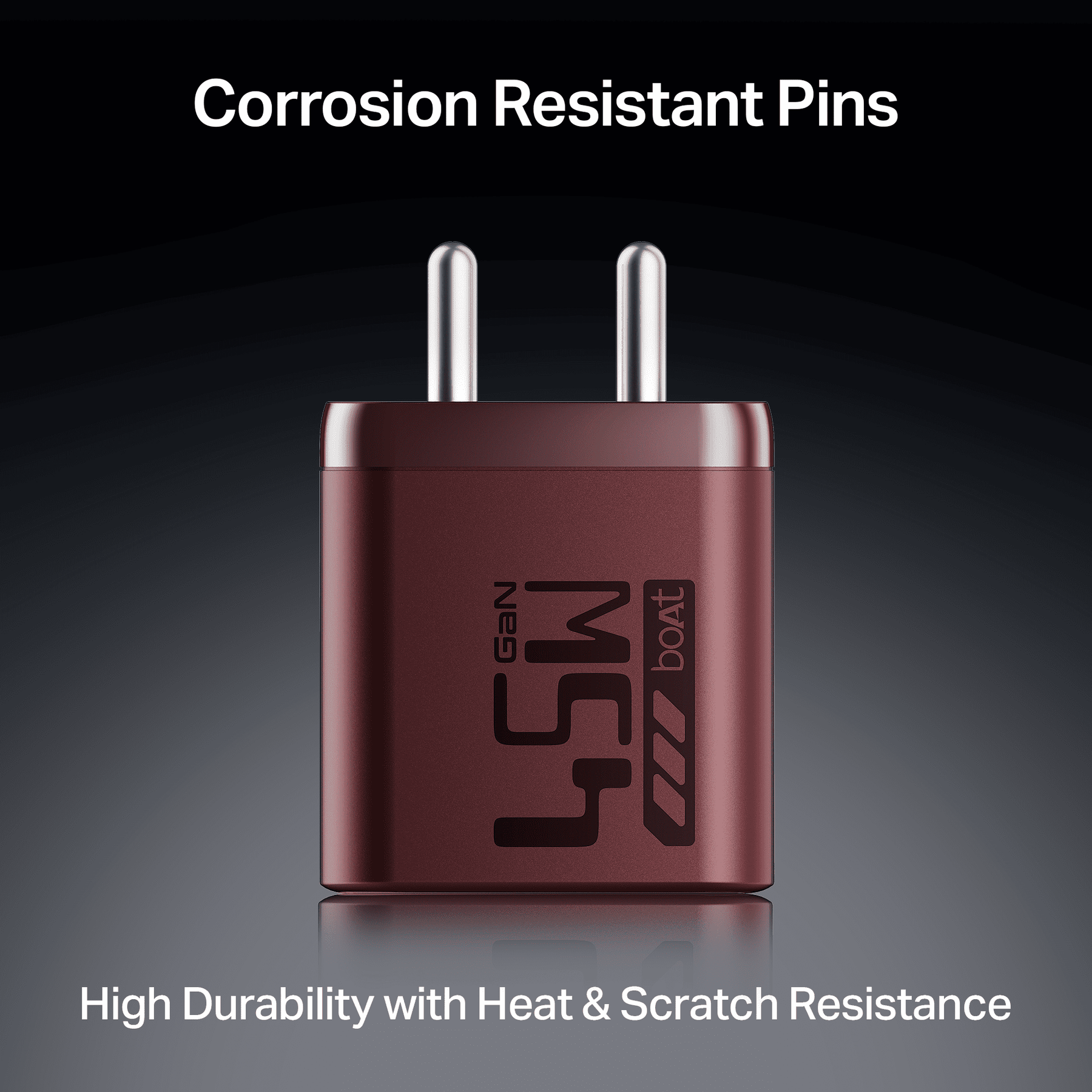 45W GaN Charger | 45W Fast Charger with GaN Chip Technology, 12-Layer Smart IC Protection, Dual-Port Charging