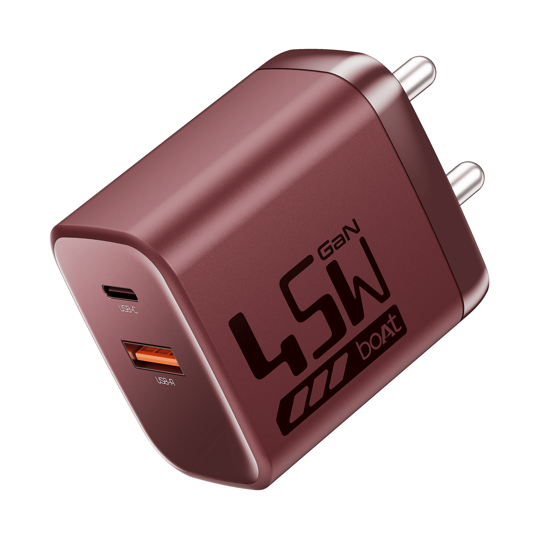 45W GaN Charger | 45W Fast Charger with GaN Chip Technology, 12-Layer Smart IC Protection, Dual-Port Charging