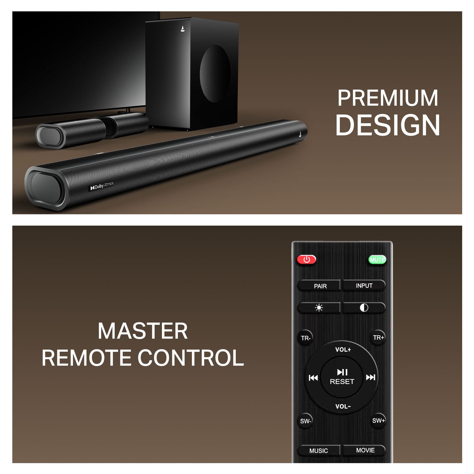 boAt Aavante Prime 5.1 5000DA | 500W 5.1 Channel Soundbar with Dolby Atmos, Bluetooth v5.3 & Master Remote