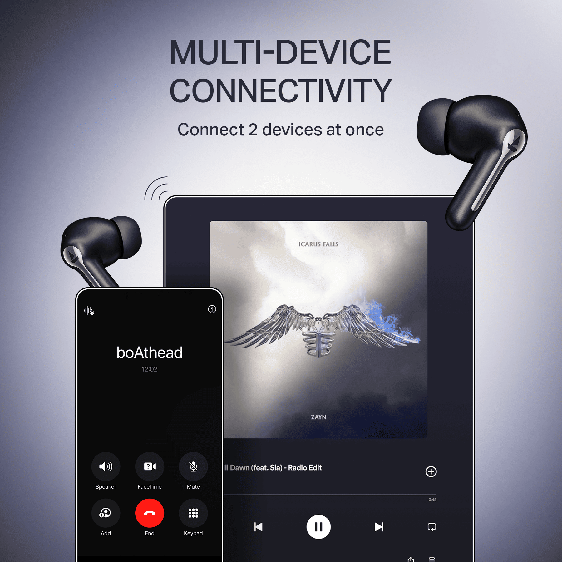 boAt Airdopes Prime 511 | Wireless Earbuds with 50 Hours Playback, AI-ENx™ Calling, Multipoint Connectivity & boAt Signature Sound