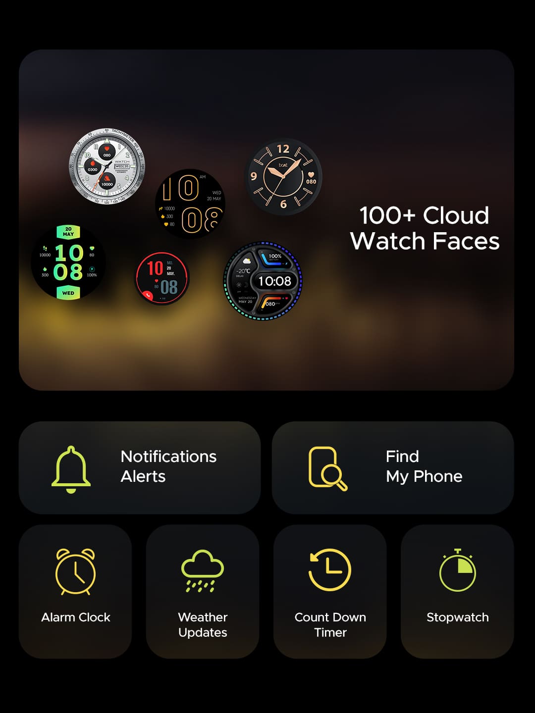 boAt Lunar Connect Ace | Round AMOLED Display Smartwatch with 1.43" (3.63 cm) Screen, Bluetooth Calling, 100+ Sports Modes