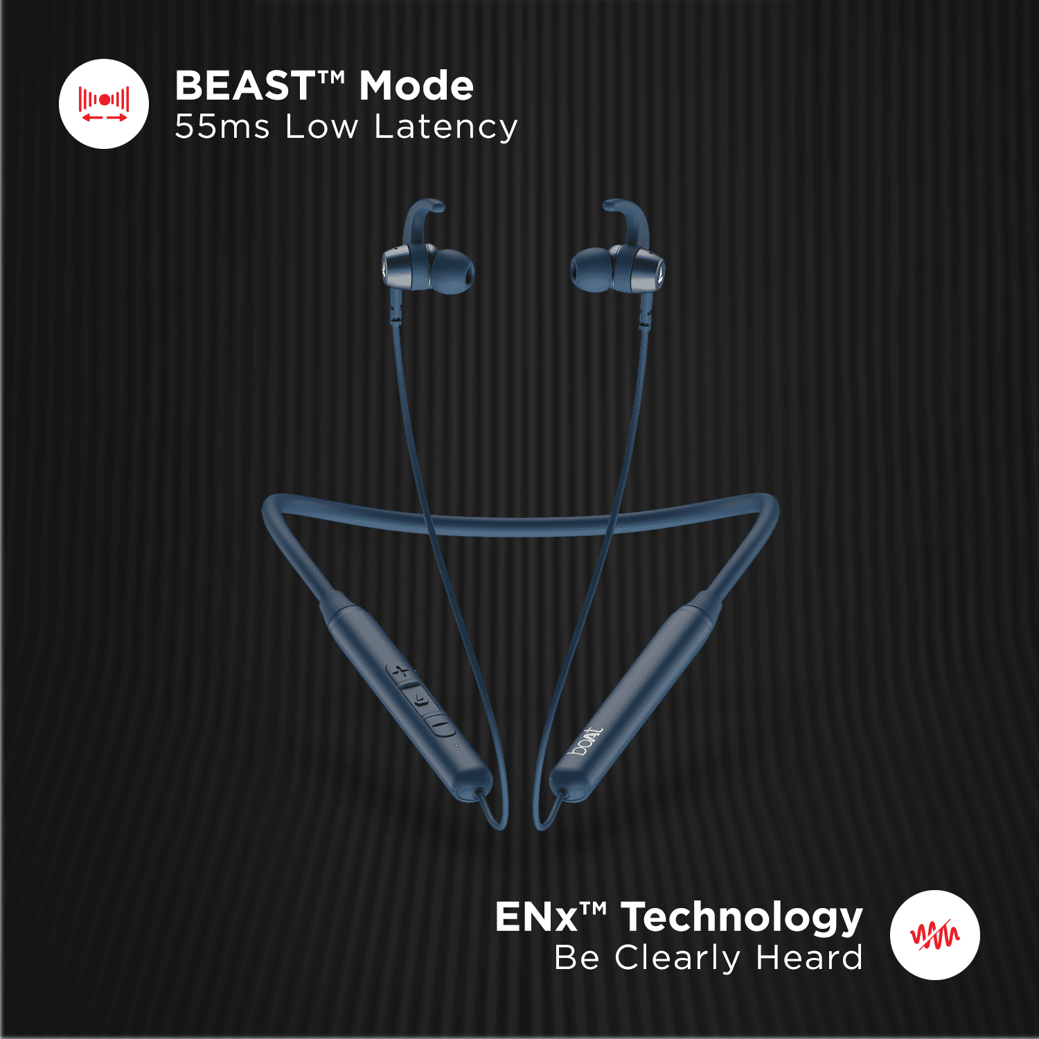 boAt Rockerz 260 | Wireless Bluetooth Earphone with Insta Wake N' Pair, Quad Mics with ENx Technology & ASAP™ Charge