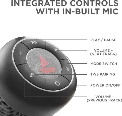 boAt Stone 800 | Portable Bluetooth Speaker with 10W Immersive Sound, 9 Hours Playback, Bluetooth 4.2, 2200 mAh Battery