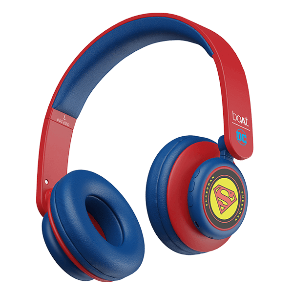 boAt Rockerz 450 Superman DC Edition | Wireless Bluetooth Headphone with 40mm Dynamic Drivers, Upto 15 Hours Playback, Adaptive Headband