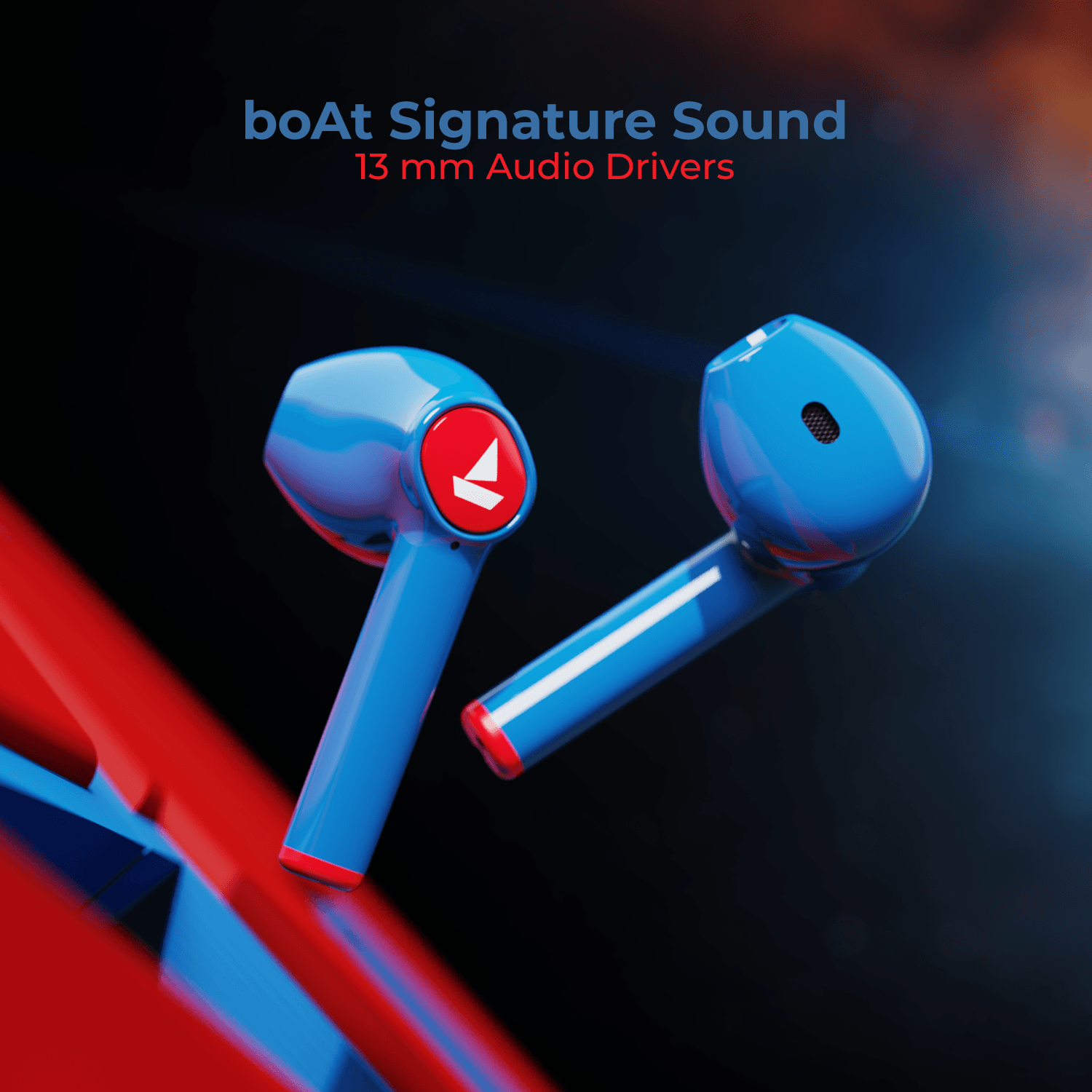 boAt Airdopes 131 Captain America Marvel Edition | Wireless Earbuds with 13mm Audio Drivers, IWP Technology, Type C Charging, Voice Assistant On Single Press