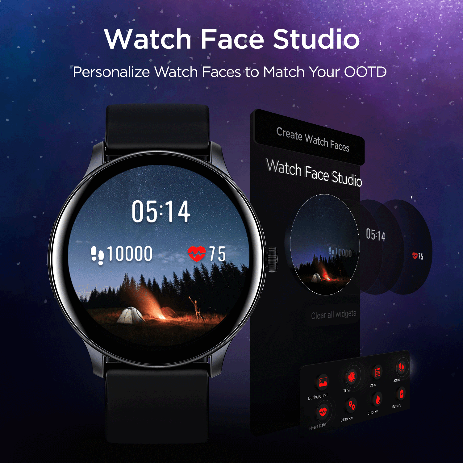 boAt Lunar Call Pro | Round Dial Smart Watch with 1.39" (3.53 cms) Big AMOLED Display, SensAi, Watch Face Studio, Bluetooth Calling, 700+ Active Modes, Apollo3.5 Blue Plus Processor