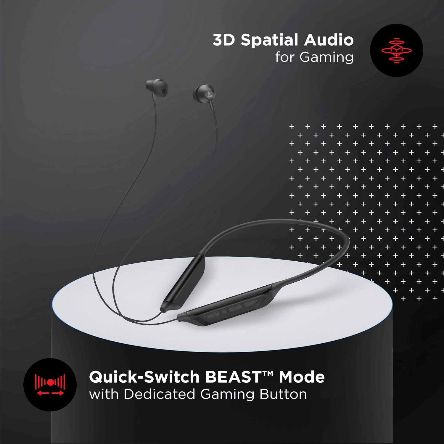 boAt Rockerz 375 | Wireless Earphone with 10mm Driver in both Ears, Upto 20Hrs Playback, BEAST™ Mode with 3D Spatial Sound, boAt Signature Sound